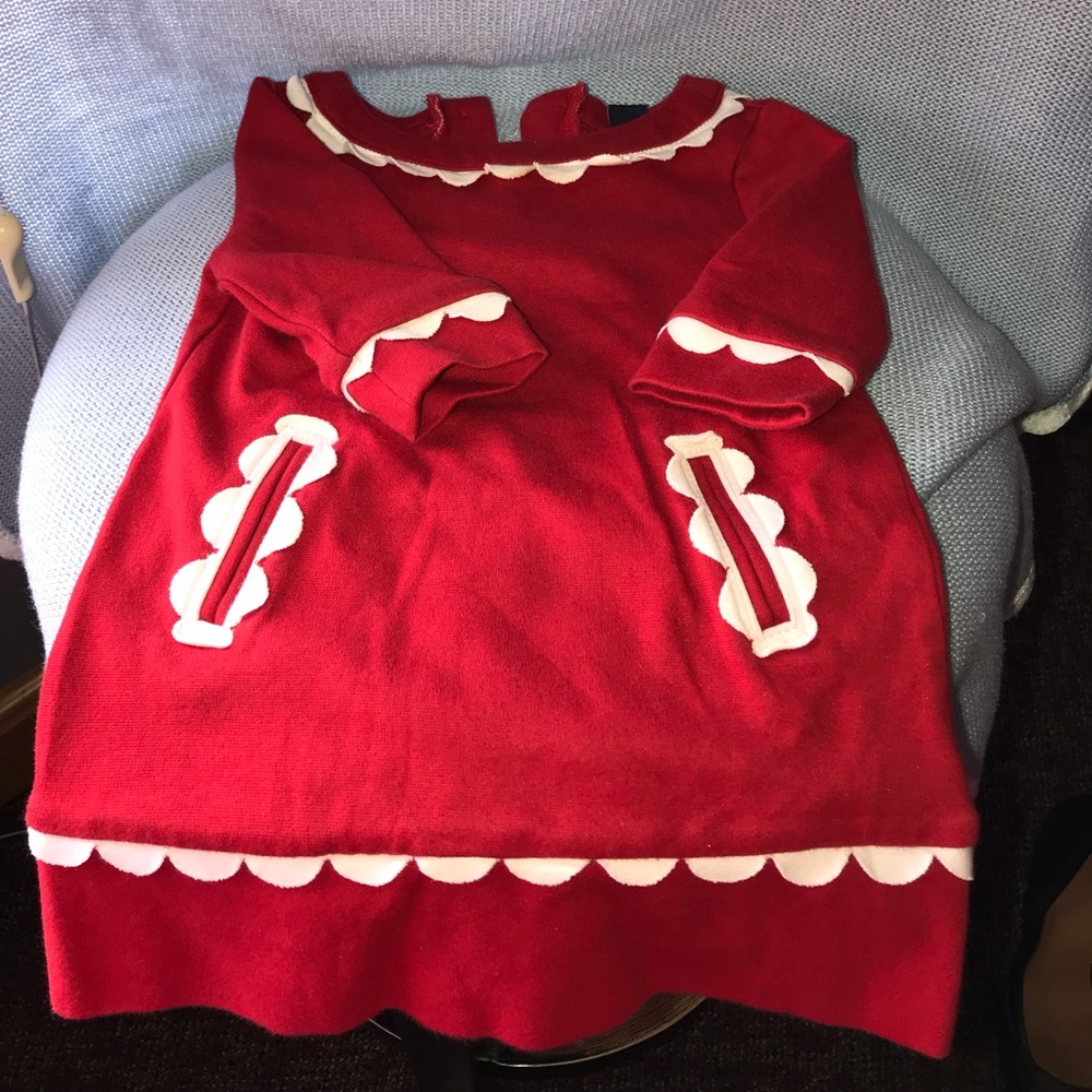 Beautiful red knit dress 18-24 month baby gap